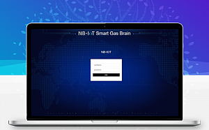 蓝色NB-IOT数据大脑大屏登录页模版源码
